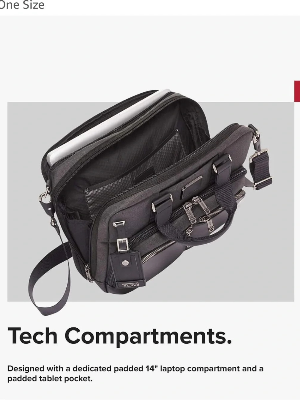 TUMI Alpha Bravo Albany Slim Commuter Briefcase in Anthracite